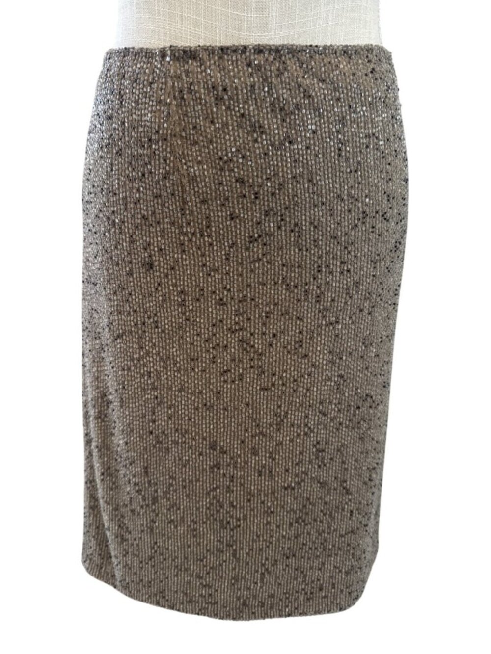 Lauren Ralph Beaded Pencil Skirt Gold/Bronze Size 10